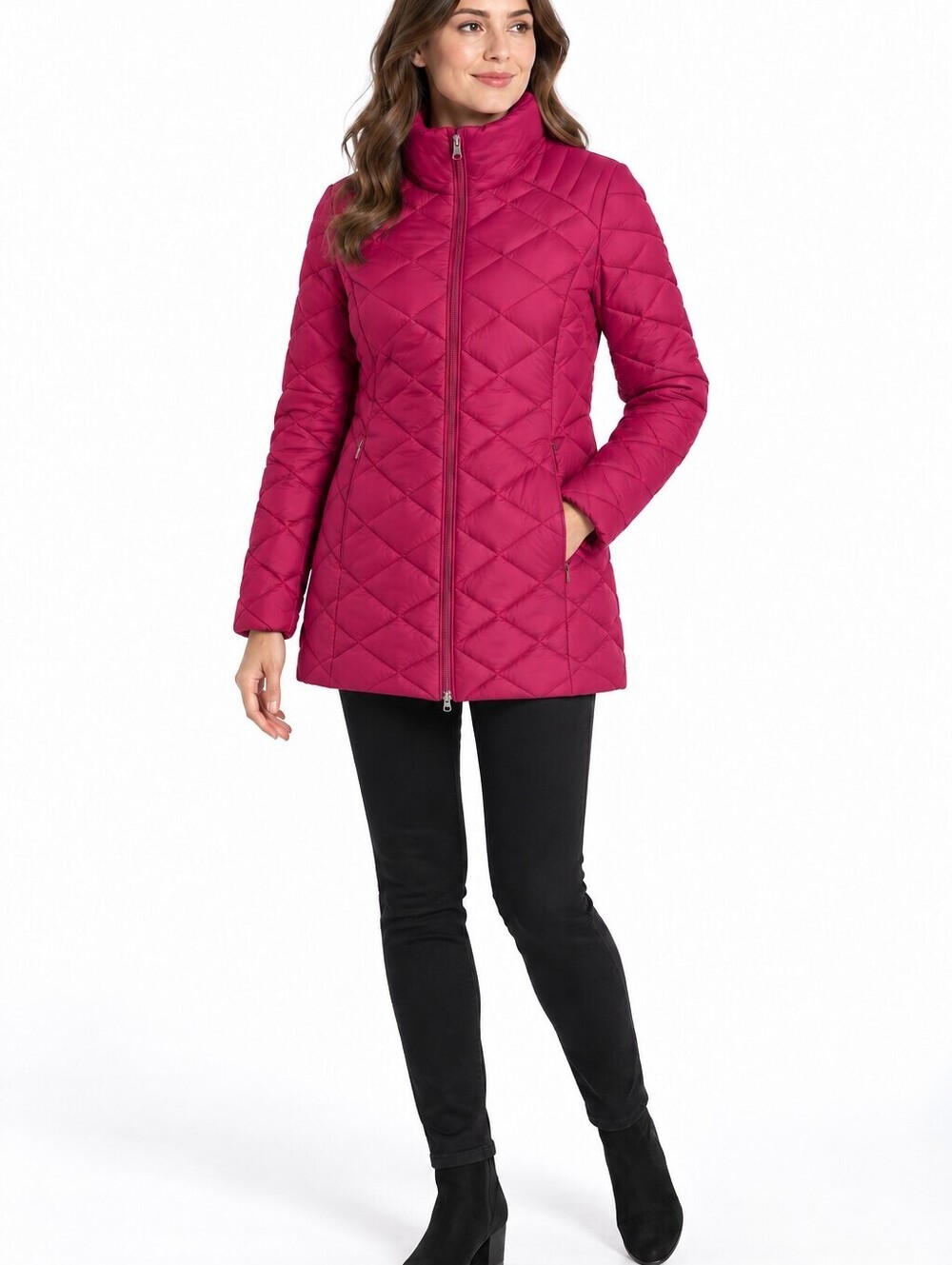 Eddie Bauer Women’s Pink Down Puffer Coat Quilted Long Jacket - Small